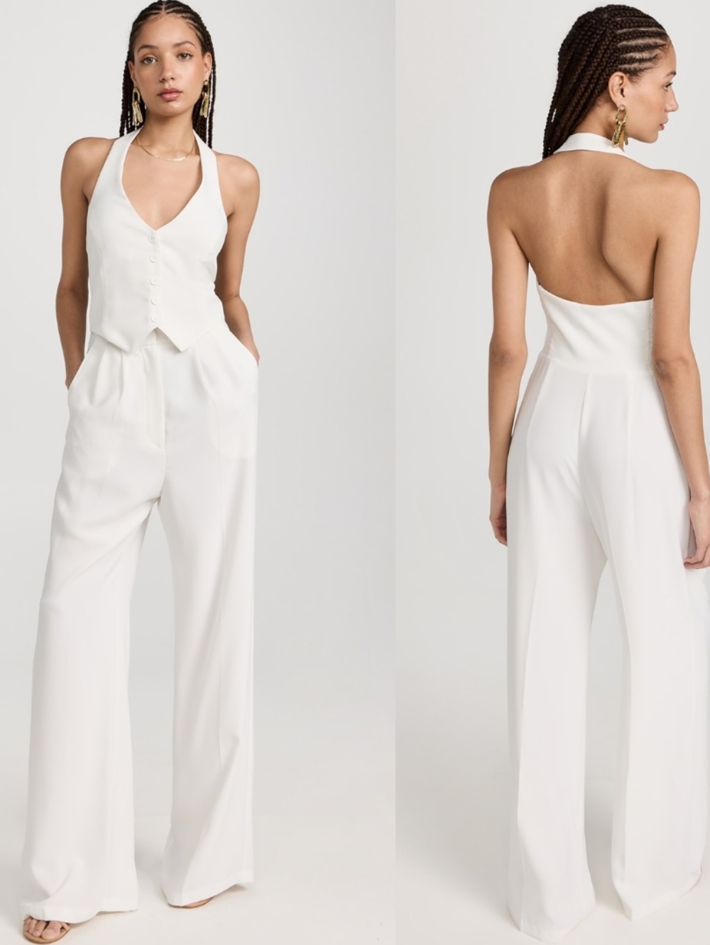 Amanda Uprichard White Isadore Jumpsuit